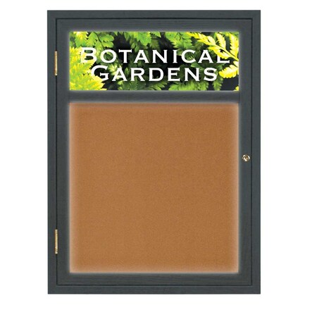 United Visual Products Open Faced Traditional Rounded Corkboard UV639ARC-BRONZE-COBACC